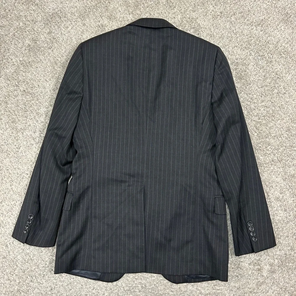 Brooks Brothers Blazer 1818 Fitzgerald 40R Gray Pinstripe Wool Estrato Trabaldo